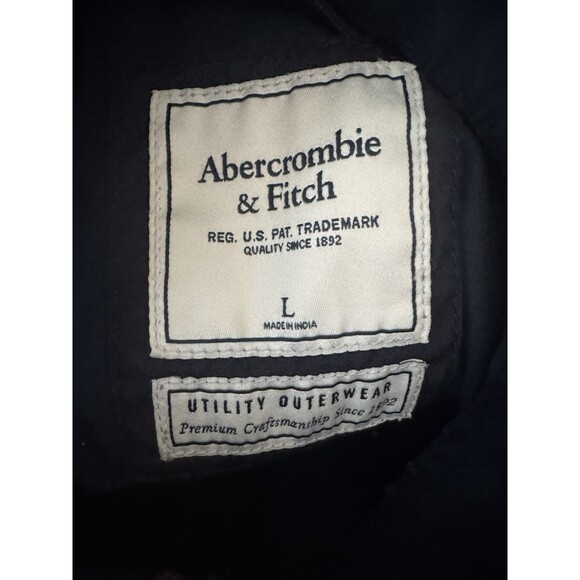 Abercrombie & Fitch Utility Vest Women’s L Blue Cargo Gorpcore 100% Cotton Y2K - Picture 3 of 4